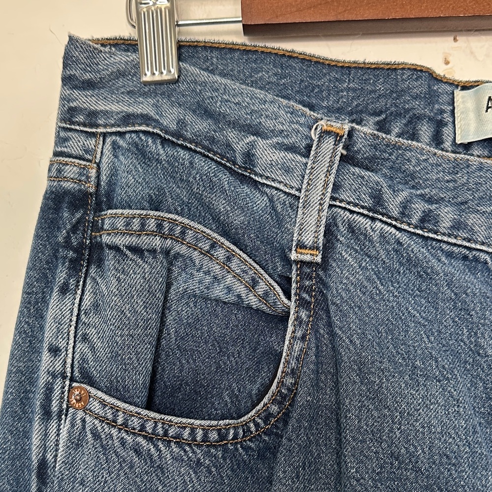 AGOLDE Minka Cargo Wide Leg High Rise Jeans Path Wash Size 29 - Picture 5 of 9